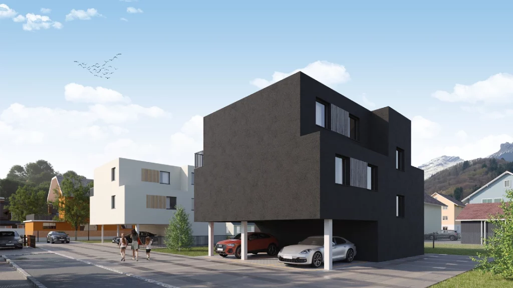 Aussenvisualiserung für das Projekt Mehrfamilienhaus in Sevelen | MAXXIMM – Ihre Immobilien Marketing Agentur | MAXXIMM – Ihre Immobilien Marketing Agentur