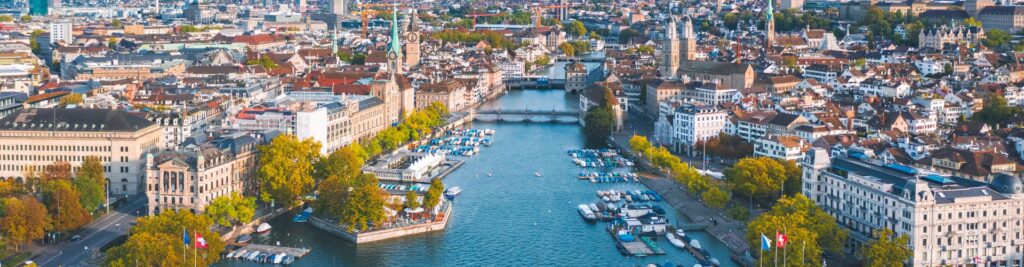 Drohnenbild von Zürich